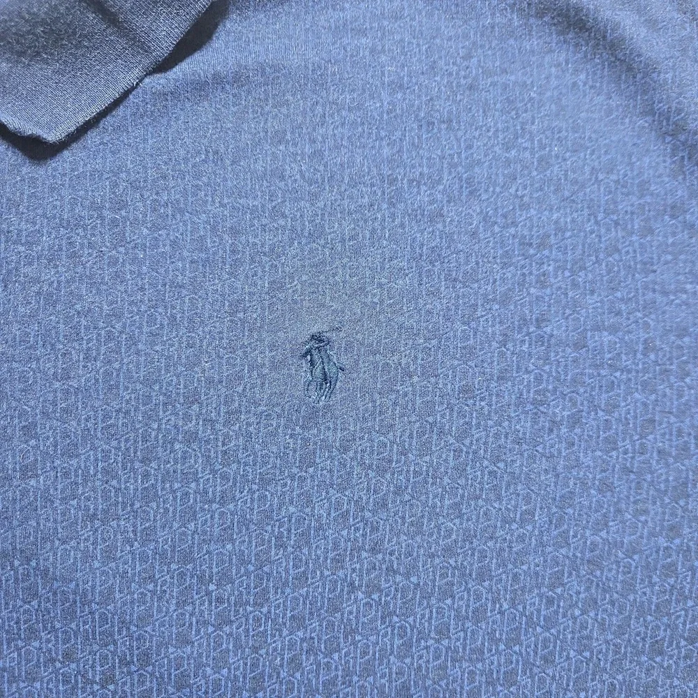 Polo Ralph Lauren Polo Shirt Men's XXL Classic Fit Blue Short Sleeve AOP